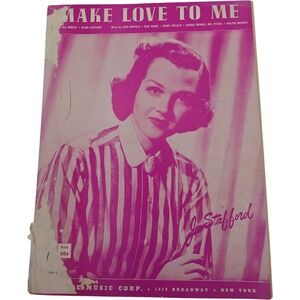 Make Love To Me Vintage Sheet Music 1953 Joan Staford Photo Cover Piano Vocal